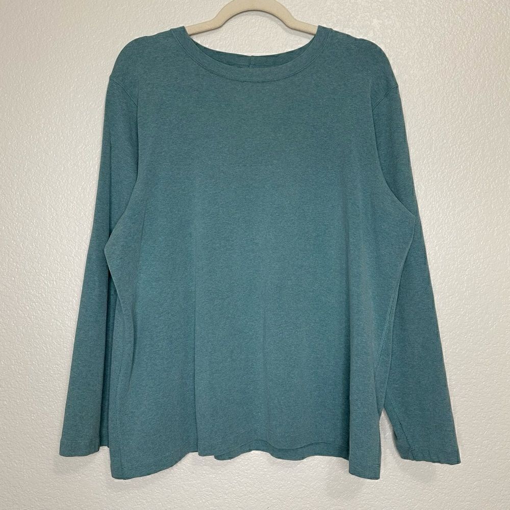 Lands’ End Green Crewneck Long Sleeves Women’s Sweatshirt